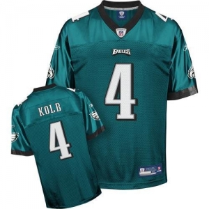 Reebok NFL Equipment Philadelphia Eagles #4 Kevin Kolb Green Rep