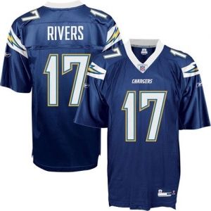 Reebok NFL Equipment San Diego Chargers #17 Philip Rivers Navy R