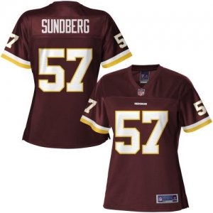 Pro Line Women's Washington Redskins Nick Sundberg Team Color Je