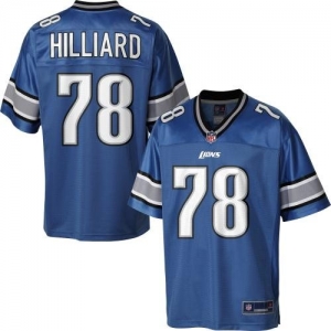 Pro Line Men's Detroit Lions Corey Hilliard Team Color Jersey