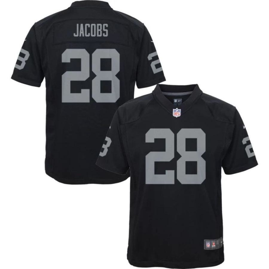 Nike Youth Las Vegas Raiders Josh Jacobs #28 Black Game Jersey