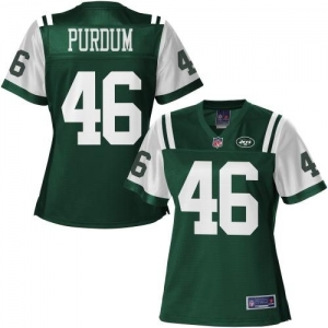 Pro Line Women's New York Jets Tanner Purdum Team Color Jersey