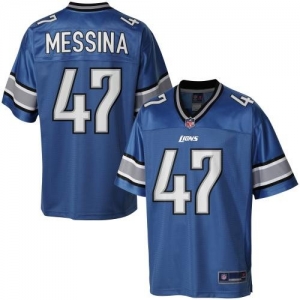 Pro Line Men's Detroit Lions Carmen Messina Team Color Jersey