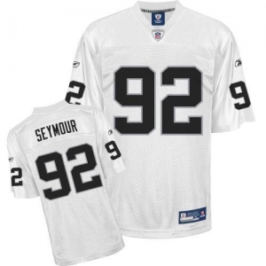 Reebok Oakland Raiders Richard Seymour Replica White Jersey