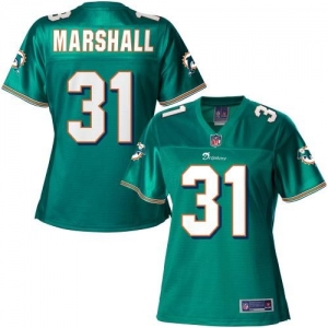 Pro Line Women's Miami Dolphins Richard Marshall Team Color Jers