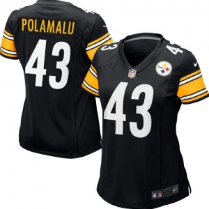 Nike Troy Polamalu Pittsburgh Steelers Women's Game Jersey - Bla