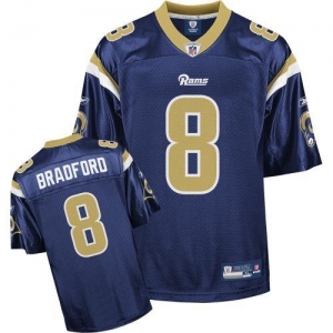 Reebok Sam Bradford St. Louis Rams Replica Jersey - Navy Blue