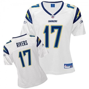 Reebok San Diego Chargers Philip Rivers Women's Replica White Je