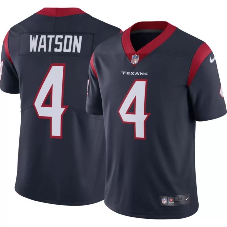 Nike Men's Houston Texans Deshaun Watson #4 Navy Limited Jersey