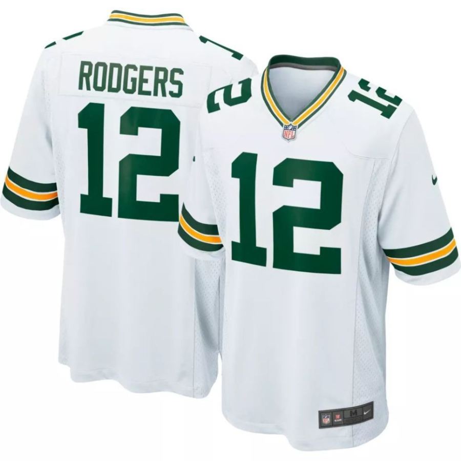 Nike Men's Green Bay Packers Aaron Rodgers #12 White Game Jersey