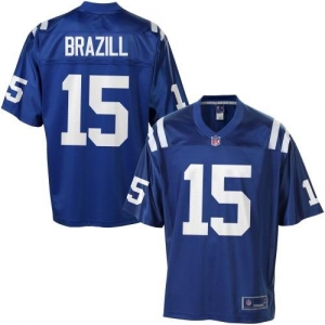 Pro Line Men's Indianapolis Colts Lavon Brazill Team Color Jerse