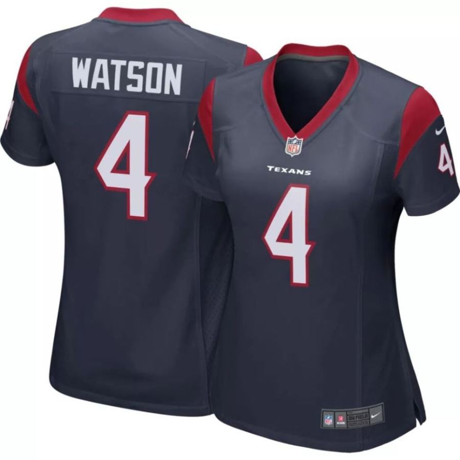 Nike Women's Houston Texans Deshaun Watson #4 Navy Game Jersey