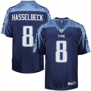 Reebok Matt Hasselbeck Tennessee Titans Replica Jersey - Navy Bl