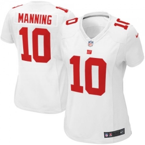 Nike Eli Manning New York Giants Womens Game Jersey - White