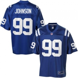 Pro Line Men's Indianapolis Colts Antonio Johnson Team Color Jer