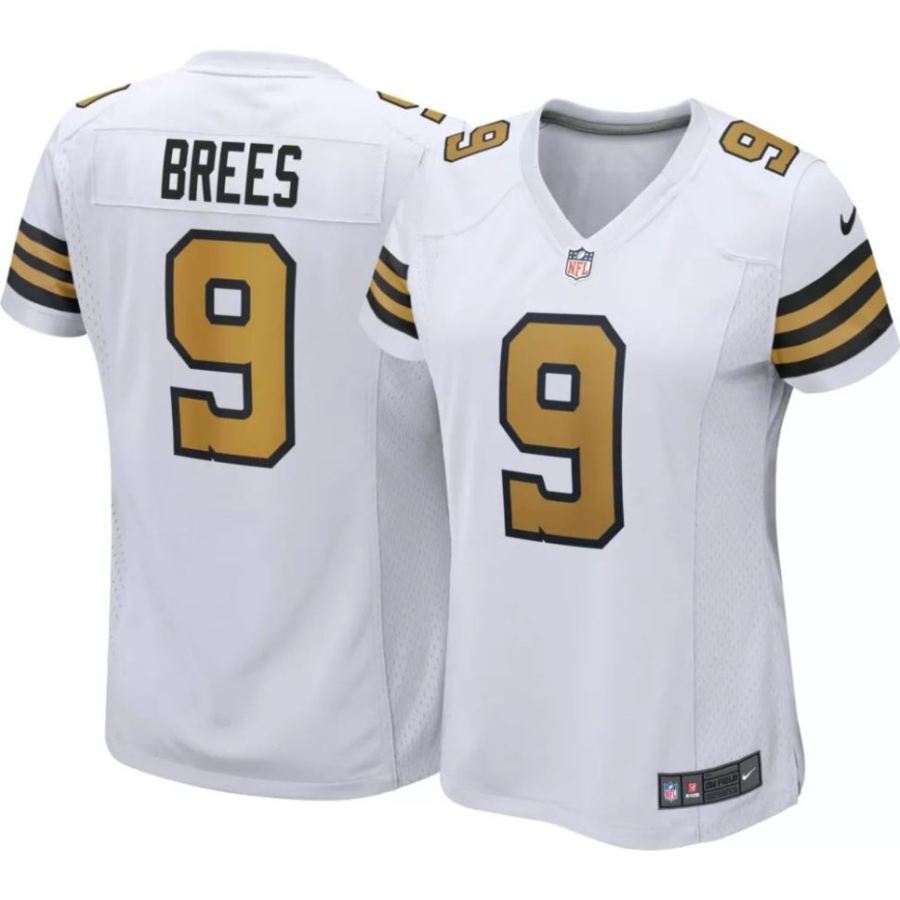 Nike Women's New Orleans Saints Drew Brees #9 White Game Jersey