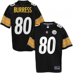 Pro Line Men's Pittsburgh Steelers Plaxico Burress Team Color Je