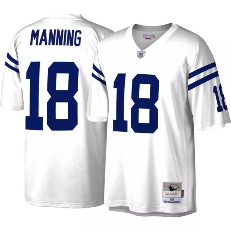 Mitchell & Ness Men's Indianapolis Colts Peyton Manning #18 Whit